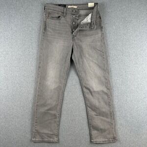 Levi's Jeans Womens 29 Grey Wedgie Straight High Rise WaterLess Button Fly Fade